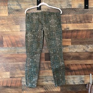 Anthropology patterned cargo pants